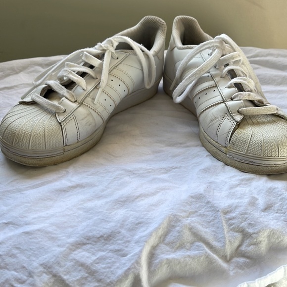 Adidas classic shell tops All White size 5 Childrens - Picture 5 of 10